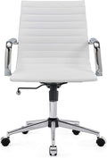 Chair, Desk Computer Chair ，with Armrests ，Ergonomic Office Chair for Home and Office, 17.32 x 22.83 x 35.43 inches, Multiple Colors (White